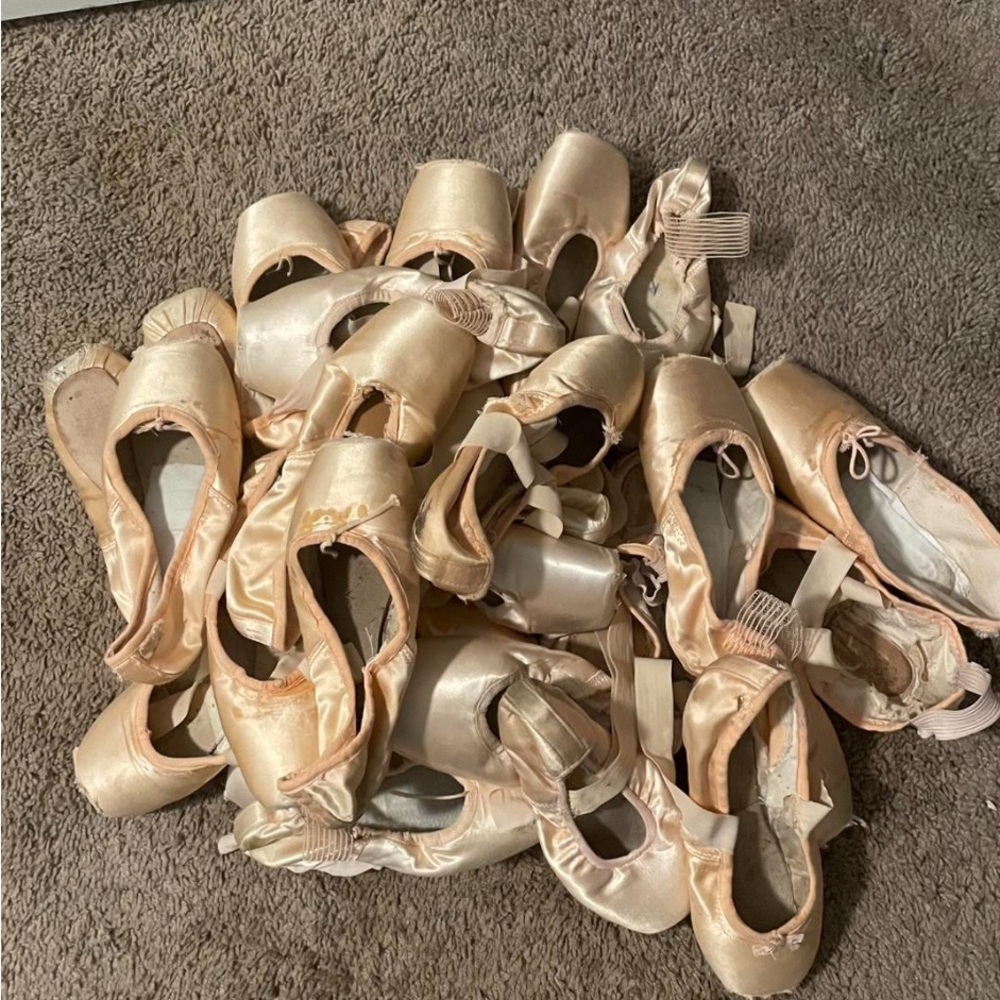 USED pointe shoes for artwork/decor